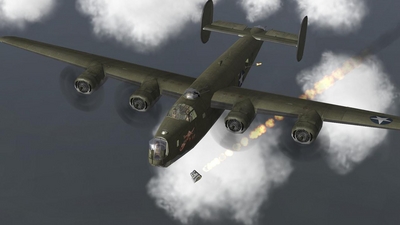 IL-2 + Dark Blue World, scene from FlatSpinMan's Defence of the Reich campaign