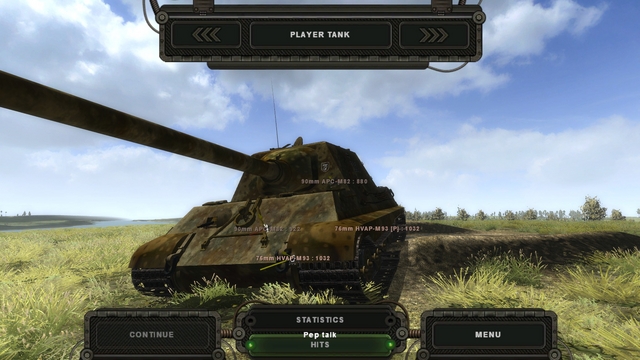 Steel Fury+STA mod: immobilised Jagdtiger, showing hits