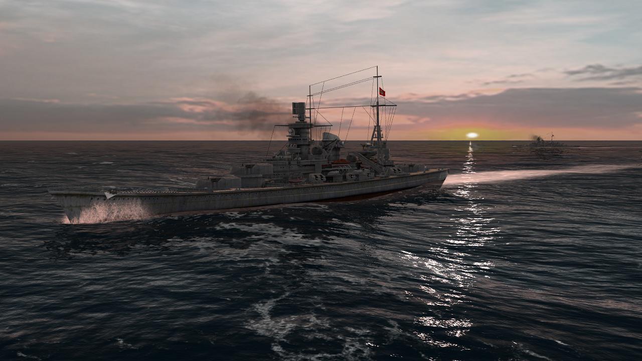 Atlantic Fleet - Scharnhorst at sunrise