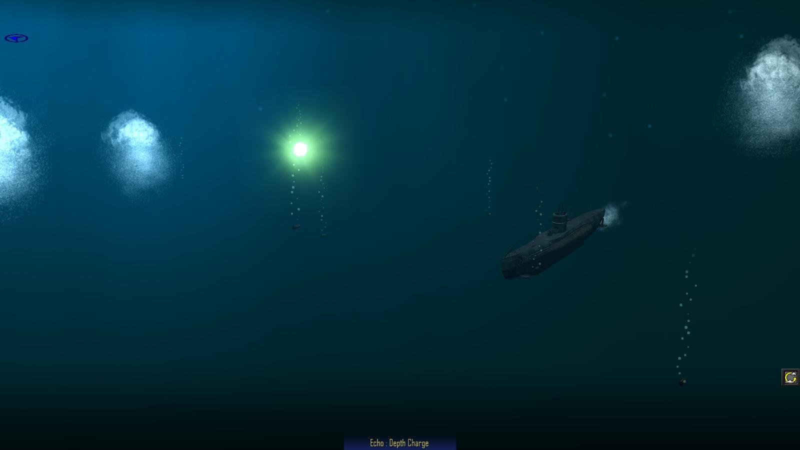 Atlantic Fleet - U-boat being depth-charged