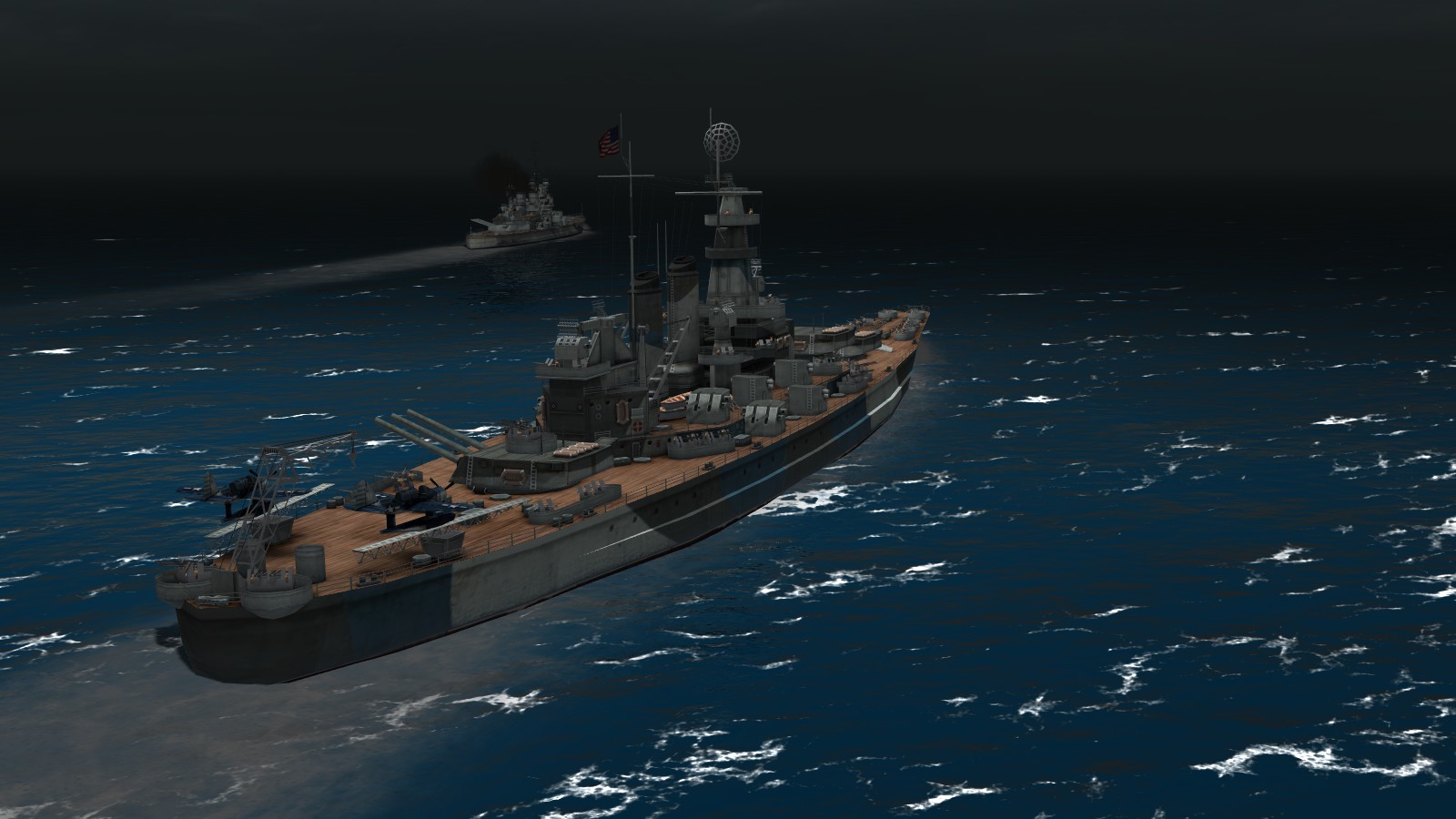 Atlantic Fleet - North Carolina about to open fire
