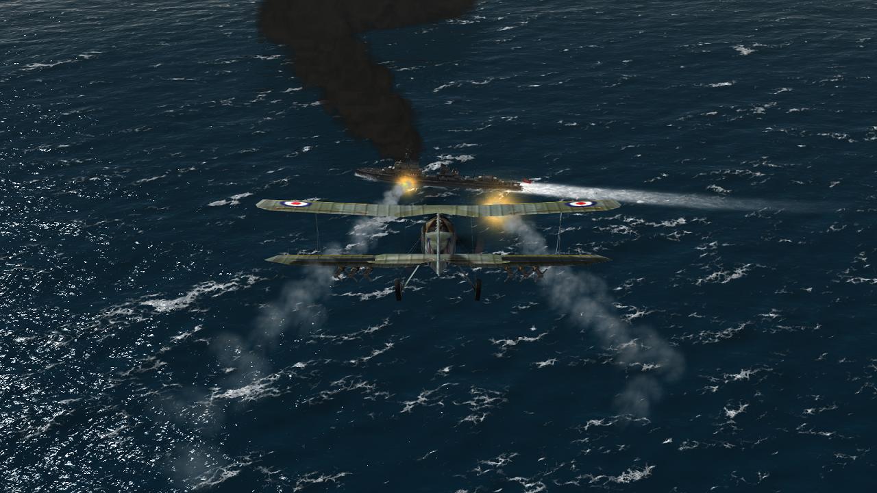 Atlantic Fleet - Swordfish rocketting an enemy destroyer