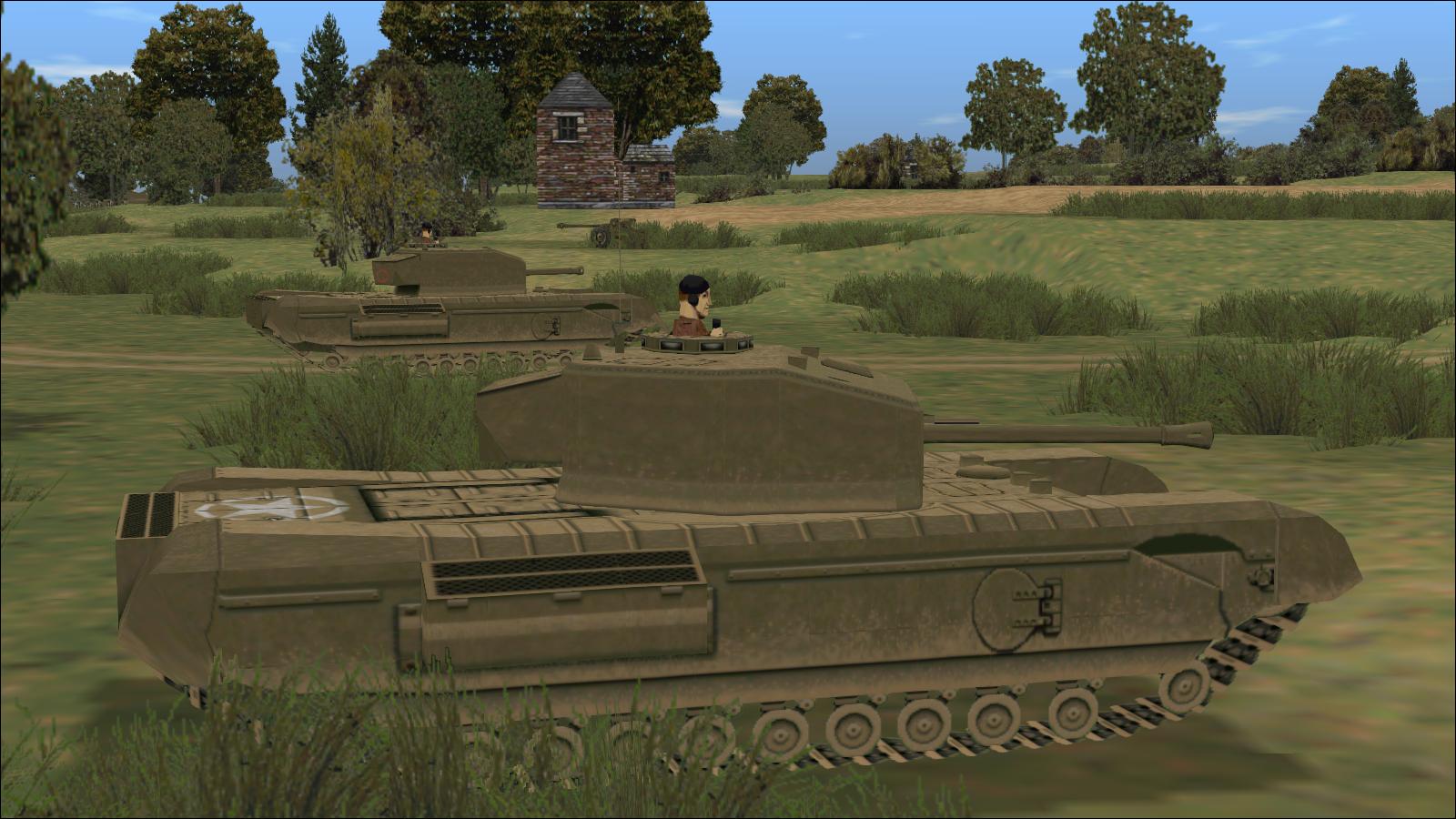 Panzer Elite - Brit44-x beta - South of Hill 112 - Churchill VIIs, 3 Troop, 'C' Squadron, 107 Regt RAC