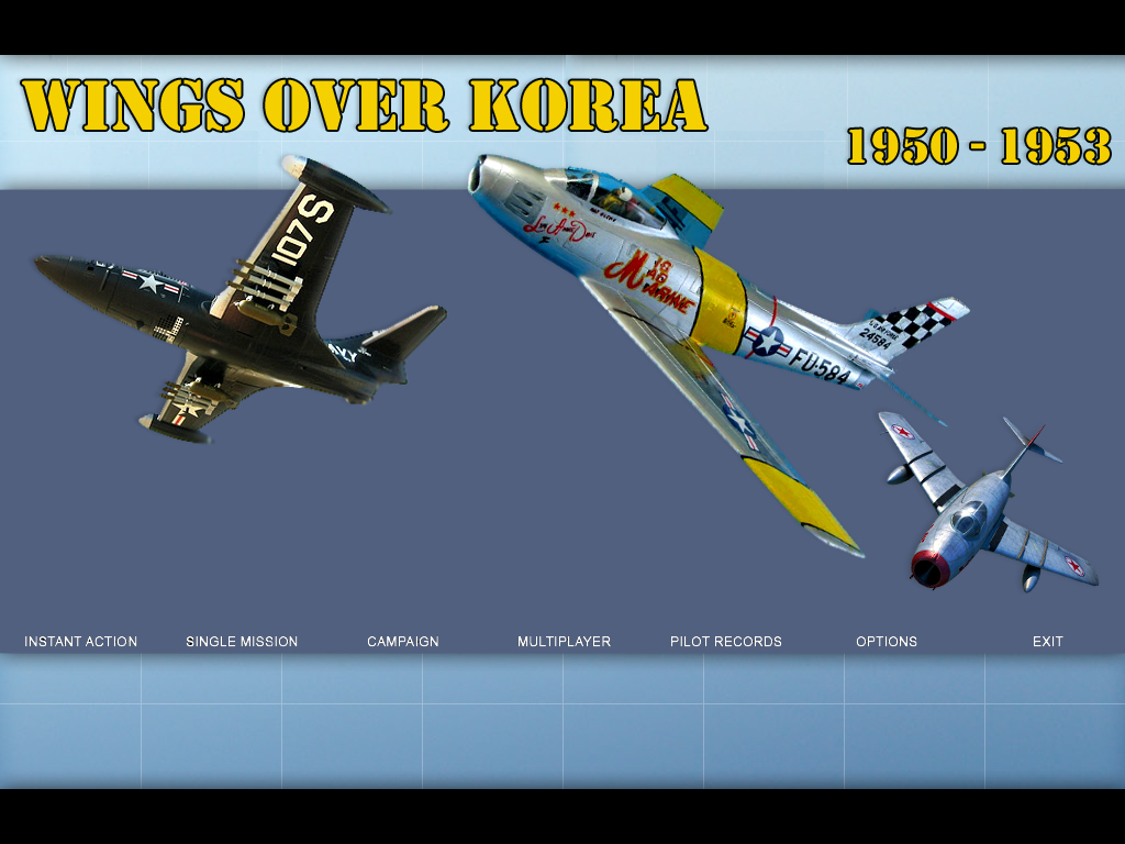 WOE main screen converted to Wings Over Korea (work in progress)