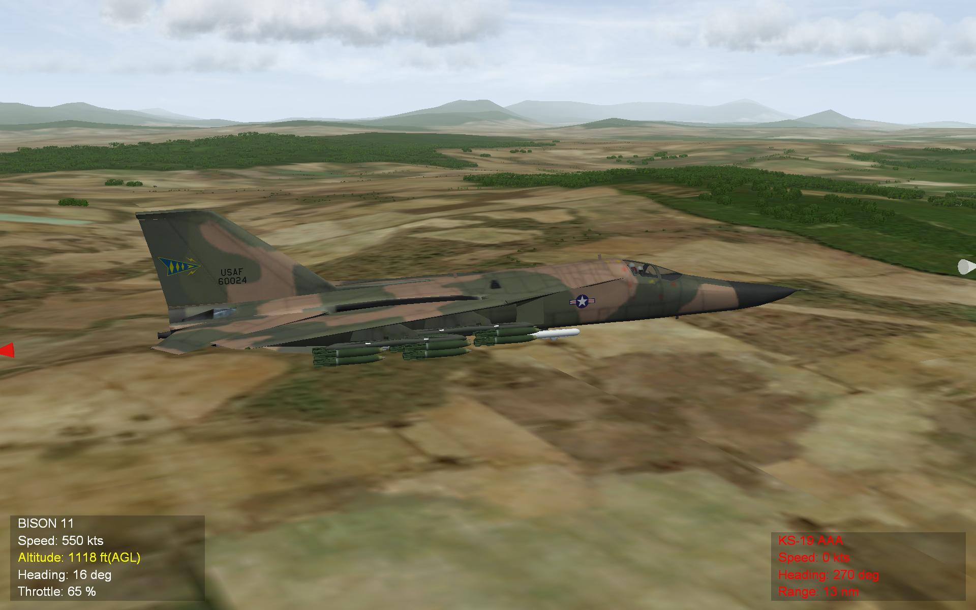 F 111 over VIETNAM