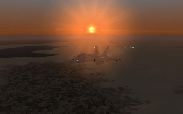 Beautiful End To A night flight over The Gulf