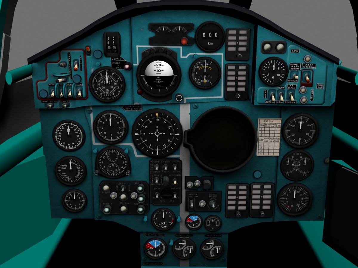 WIP MiG-25PD cockpit.
