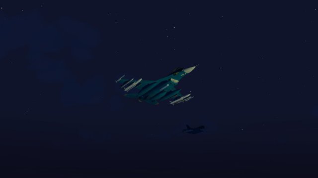 F-2A Lit Up by ASM-3 Launch 1