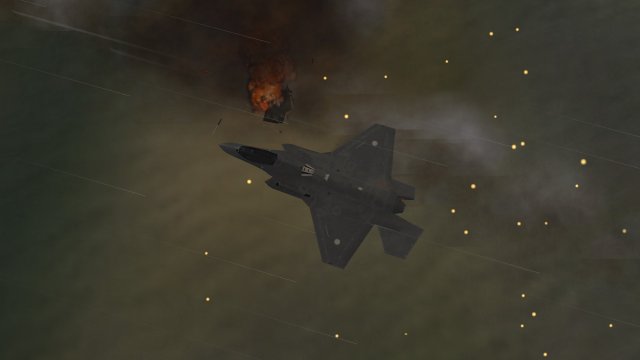 F-35 and the Burning 2S6 It Successfully Attacked
