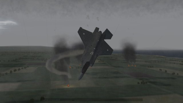 Tumbling F-35A Leaving Behind Smoke