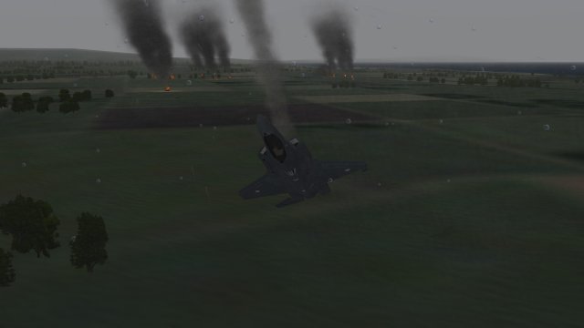 Broken F-35A Smoking Down
