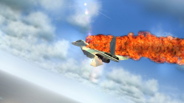 Tumbling Aflame Shot Up Su-30
