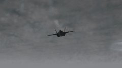 F-35A Strafing Out of the Clouds