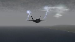 F-35A Between Lightning Bolts