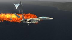 Su-30 Exploding From PATRIOT Impact
