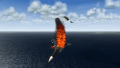Su-30 Hit & Falling Apart Into the Sea