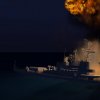 Russian Ship Blowing Up