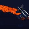 Su-30 Lost A Wing & Aflame