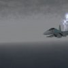 Su-30 Tails Straddling A Lightning Bolt
