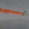 Su-30 Burning Under the Rain