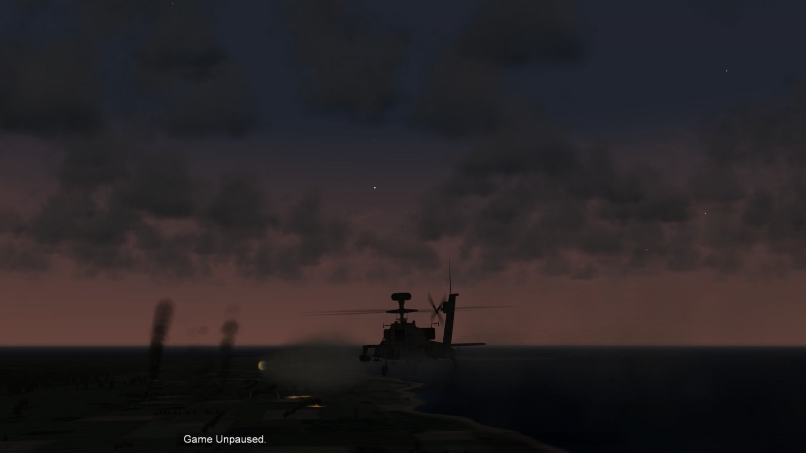 Looking At An AH-64 Firing A Hellfire At A Kuril Islands Ground Target