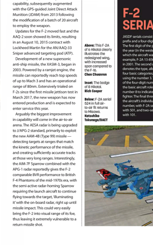 Combat Aircraft March 2019 Clipping About F-2A Getting SNIPER Pod...