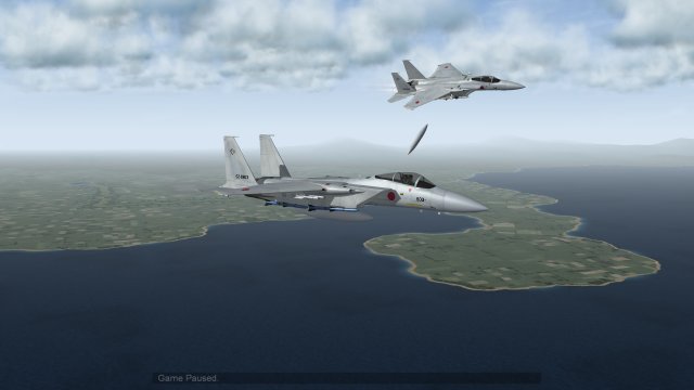F-15J Eagle Breaking Away to Intercept