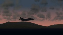 JASDF F-35A JSF in the Sunset Sky