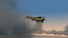 Aggressor F-15DJ in the Sunset & Clouds