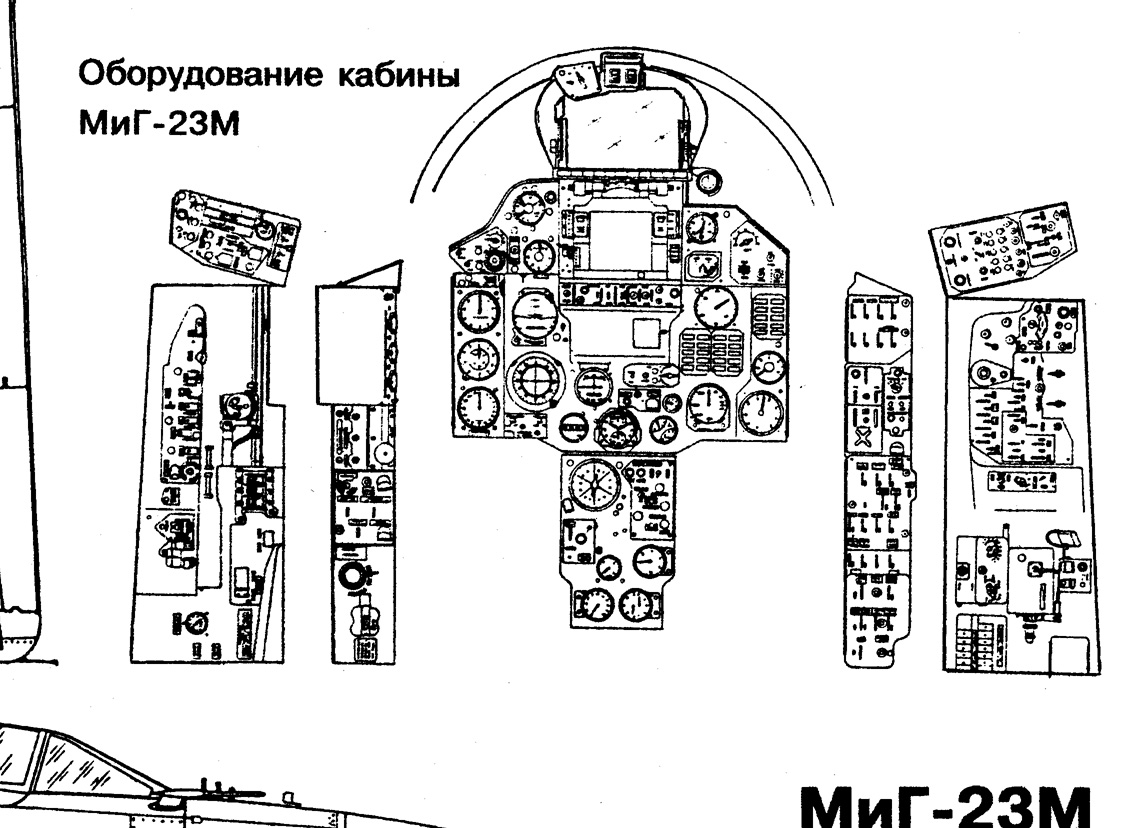 Схема кабины самолета