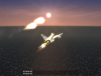Su-15 and flares over Beiring Straits