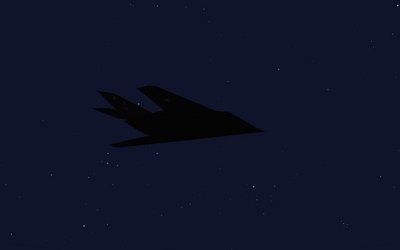 F117a Nighthawk over The Desert
